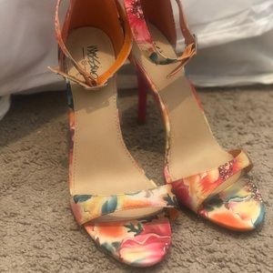 Floral high heels